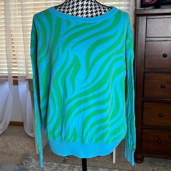 Turquoise organic sweater! - Picture 1 of 3